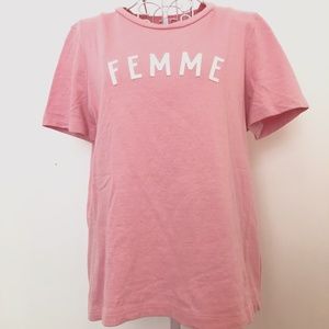 Madewell Pink "Femme" tee